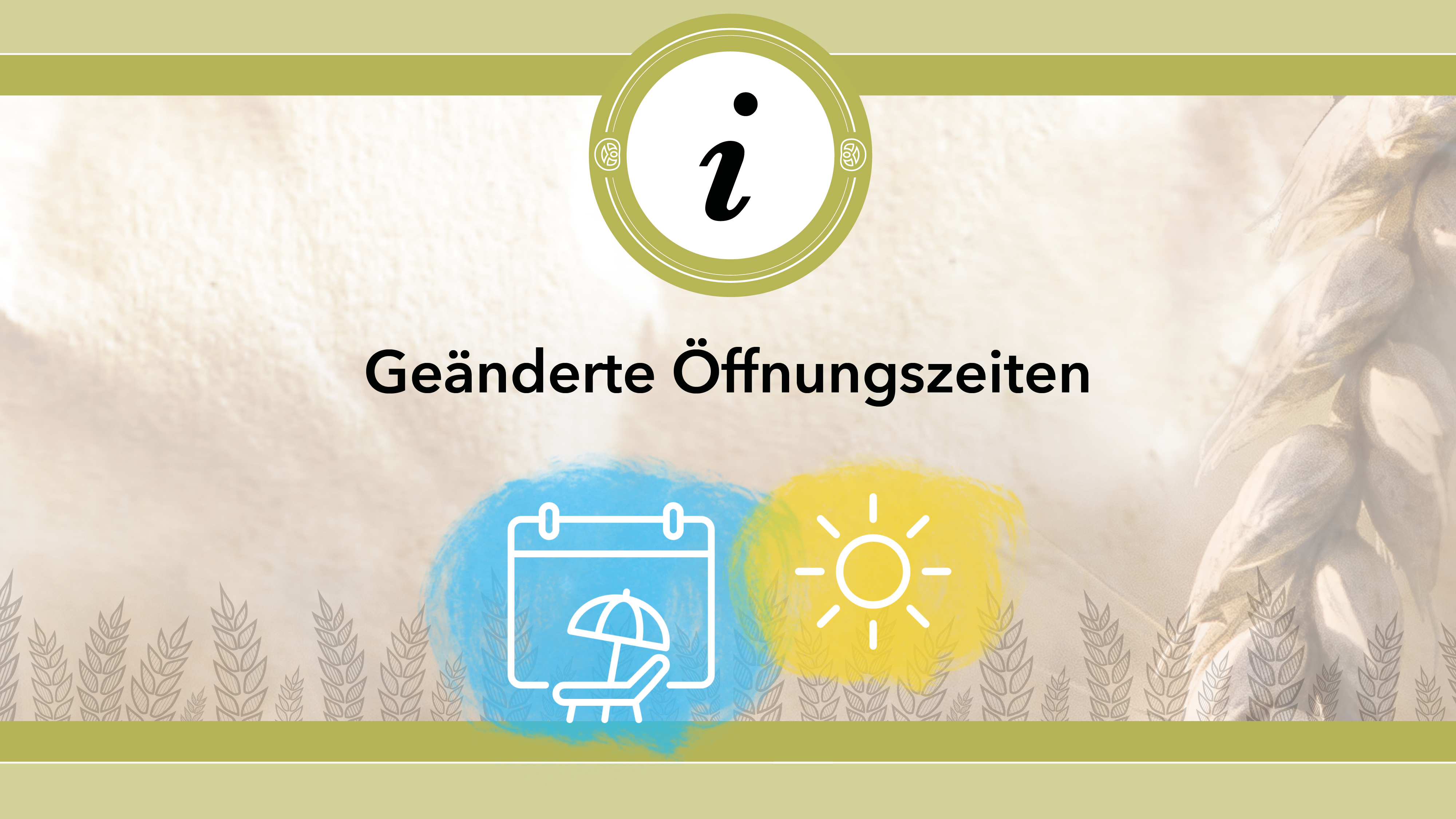 SOMMERZEIT - Nachmittags geschlossen